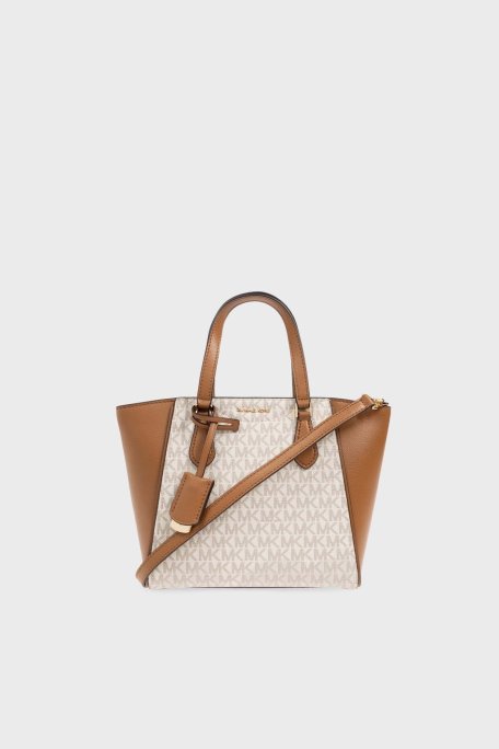 Michael Kors 4G Logo Baskılı Çıkarılabiilir Askılı 32F4GTBC1B149 Bayan Çanta 32F4GTBC1B 149 EKRU - Michael Kors