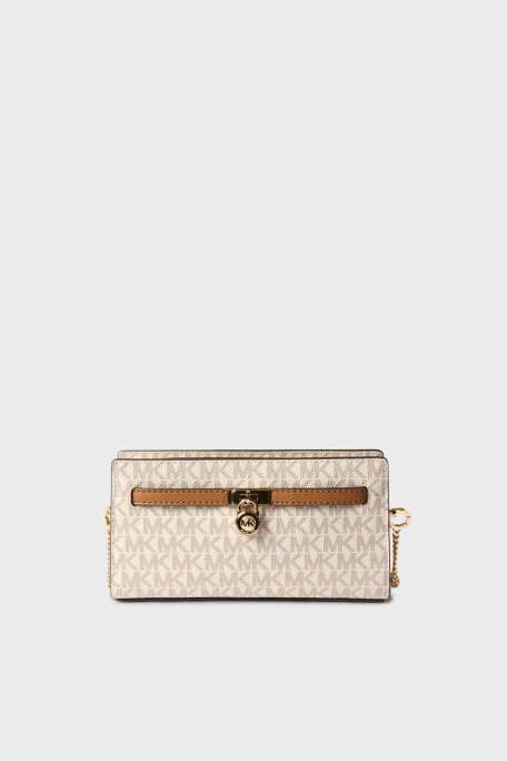 Michael Kors 4G Logo Baskılı Çıkarılabilir Zincir Askılı Small 32F5GNXC0B149 Bayan Çanta 32F5GNXC0B 149 EKRU - Michael Kors