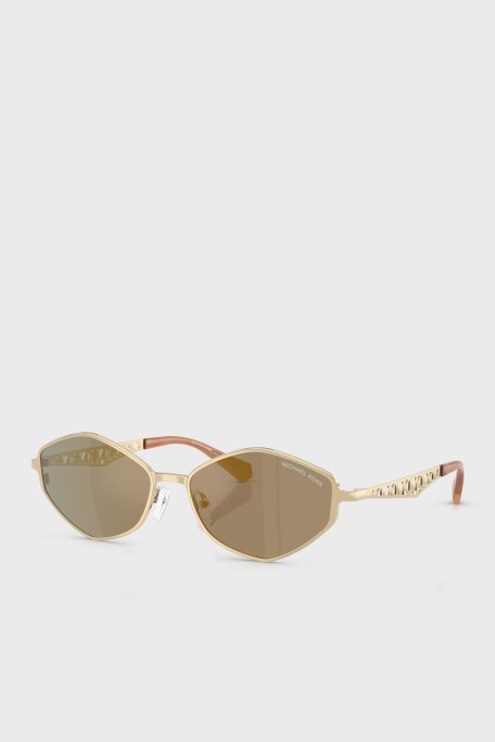 Michael Kors Asimetrik Güneş 0MK118110144T56 Kadın Gözlük 0MK1181 10144T 56 Altın - Michael Kors