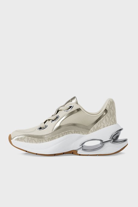 Michael Kors Deri Karışımlı Logo Detaylı Sneaker 43T5TRFS2B150 Kadın Ayakkabı 43T5TRFS2B 150 EKRU - Michael Kors (1)