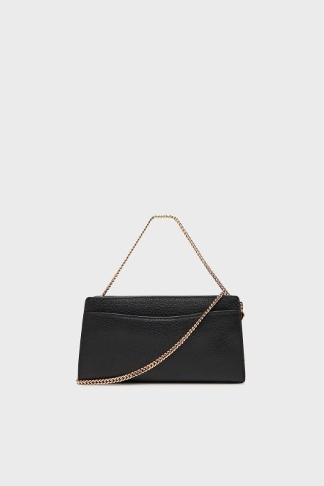 Michael Kors Deri Logolu Çıkarılabilir Zincir Askılı Small 32F5GNXC0L001 Bayan Çanta 32F5GNXC0L 001 SİYAH - Michael Kors (1)