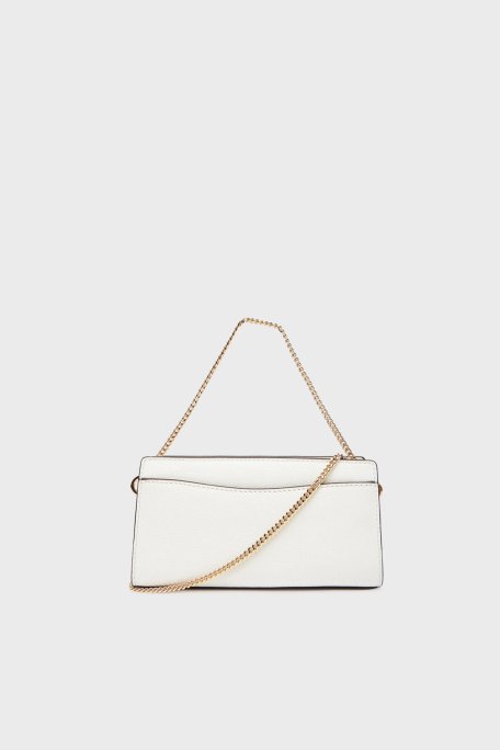 Michael Kors Deri Logolu Çıkarılabilir Zincir Askılı Small 32F5GNXC0L085 Bayan Çanta 32F5GNXC0L 085 BEYAZ - Michael Kors (1)