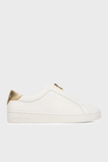 Michael Kors Deri Logolu Sneaker 43R4KTFP4L740 Kadın Ayakkabı 43R4KTFP4L 740 BEYAZ - Michael Kors