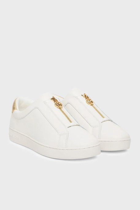 Michael Kors Deri Logolu Sneaker 43R4KTFP4L740 Kadın Ayakkabı 43R4KTFP4L 740 BEYAZ - Michael Kors (1)
