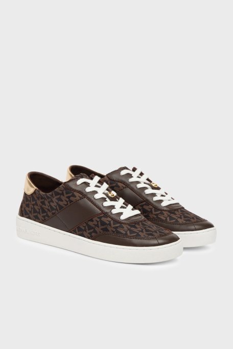 Michael Kors Deri Logolu Sneaker 43T5KCFS5L200 Kadın Ayakkabı 43T5KCFS5L 200 KAHVE - Michael Kors (1)