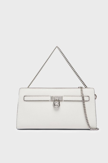 Michael Kors Deri Logolu Zincir Askılı 32F5SNXC0L085 Kadın Çanta 32F5SNXC0L 085 BEYAZ - Michael Kors