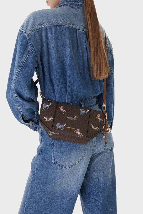 Michael Kors Desenli Ayarlanabilir ve Çıkarılabilir Askılı 32R6G9JC1U252 Bayan Çanta 32R6G9JC1U 252 KAHVE - Michael Kors (1)