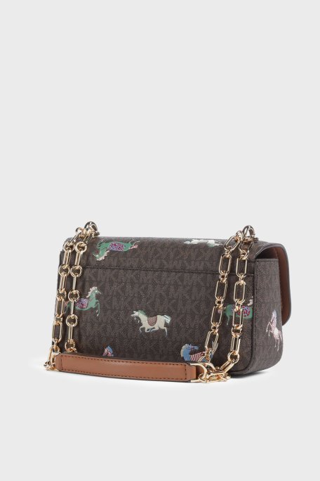 Michael Kors Desenli Ayarlanabilir Zincir Askılı 30R6G2RL5U252 Kadın Çanta 30R6G2RL5U 252 KAHVE - Michael Kors (1)