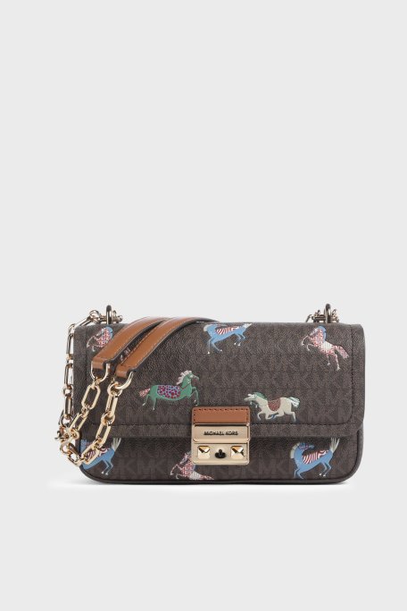 Michael Kors Desenli Ayarlanabilir Zincir Askılı 30R6G2RL5U252 Kadın Çanta 30R6G2RL5U 252 KAHVE - Michael Kors