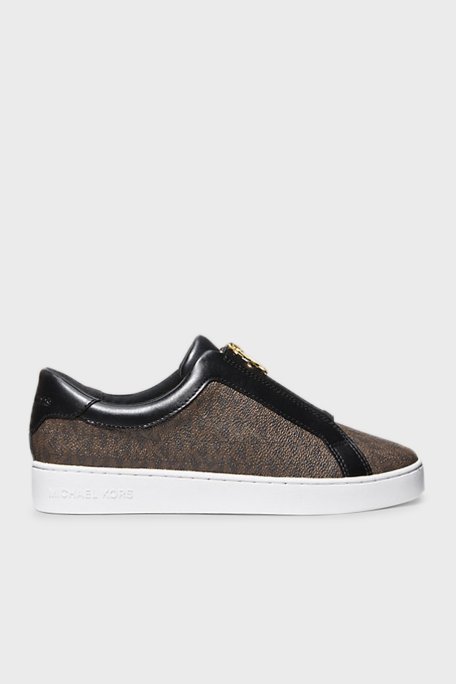 Michael Kors Fermuar Detaylı Logolu Sneaker 43R4KTFP2B200 Kadın Ayakkabı 43R4KTFP2B 200 KAHVE - Michael Kors