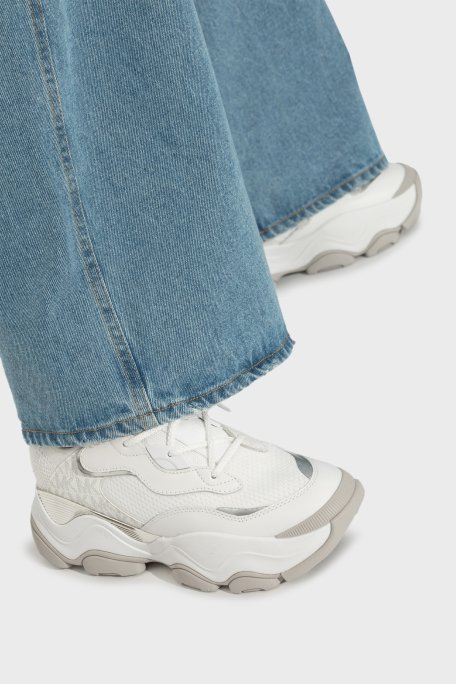 Michael Kors Hakiki Deri Platform Taban Sneaker 43R5ATFS1L119 Kadın Ayakkabı 43R5ATFS1L 119 BEYAZ - Michael Kors (1)