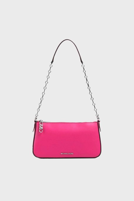 Michael Kors Hakiki Deri Zincir Askılı 32H3S8EW6L542 Bayan Çanta 32H3S8EW6L 542 FUŞYA - Michael Kors