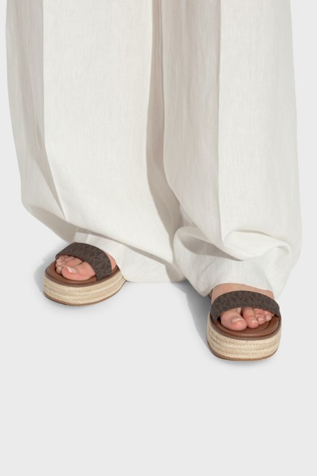 Michael Kors İmza Logolu Kadın Sandalet 40S5LYFS1B 200 KAHVE - Michael Kors (1)