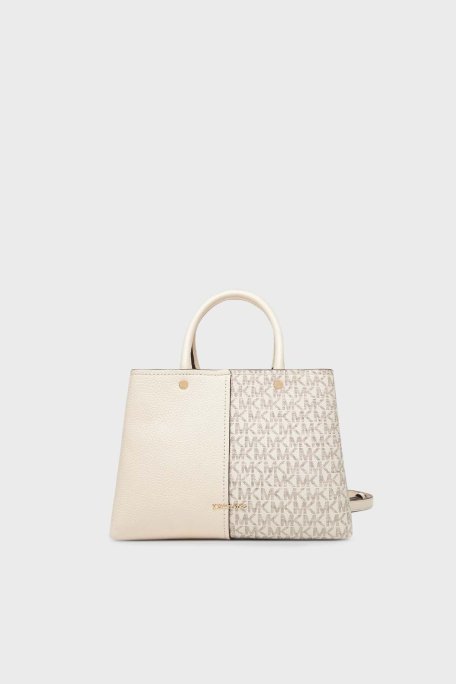 Michael Kors Logo Baskılı Çıkarılabilir Askılı 30T5GFFS2B132 Bayan Çanta 30T5GFFS2B 132 EKRU - Michael Kors