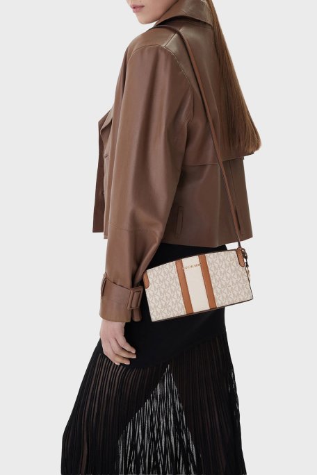 Michael Kors Logolu Ayarlanabilir Askılı 32R6GQ6C1B149 Bayan Çanta 32R6GQ6C1B 149 EKRU - Michael Kors (1)