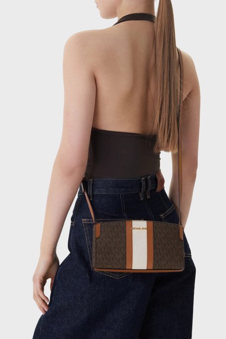 Michael Kors Logolu Ayarlanabilir Askılı 32R6GQ6C1B252 Bayan Çanta 32R6GQ6C1B 252 KAHVE - Michael Kors (1)