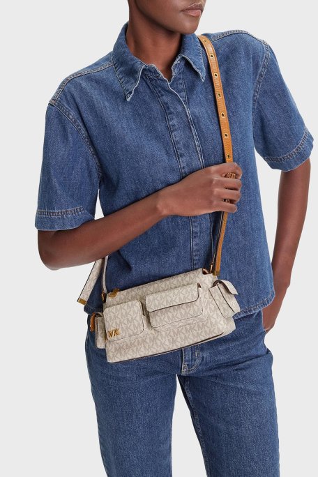 Michael Kors Logolu Ayarlanabilir Askılı 32S5AM3C5B149 Kadın Çanta 32S5AM3C5B 149 EKRU - Michael Kors (1)