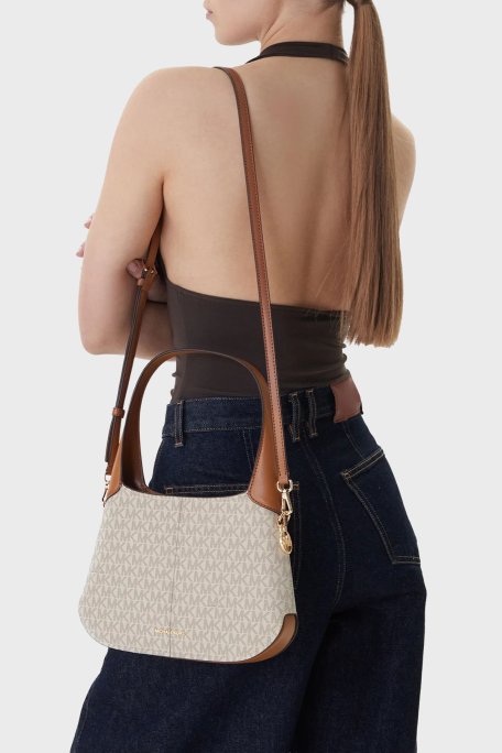 Michael Kors Logolu Ayarlanabilir ve Çıkarılabilir Askılı 30R6G0XL1B149 Bayan Çanta 30R6G0XL1B 149 EKRU - Michael Kors (1)