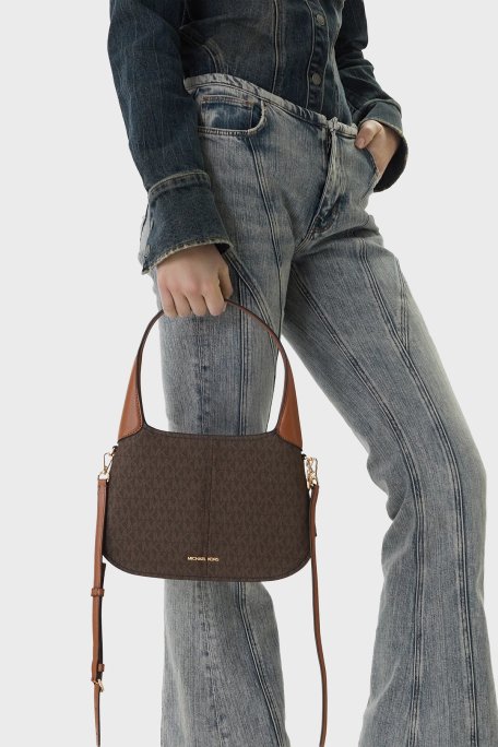 Michael Kors Logolu Ayarlanabilir ve Çıkarılabilir Askılı 30R6G0XL1B252 Kadın Çanta 30R6G0XL1B 252 KAHVE - Michael Kors (1)