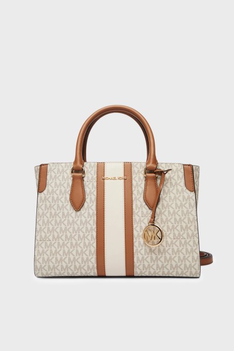 Michael Kors Logolu Ayarlanabilir ve Çıkarılabilir Askılı 30R6GQ6S2B149 Bayan Çanta 30R6GQ6S2B 149 EKRU - Michael Kors