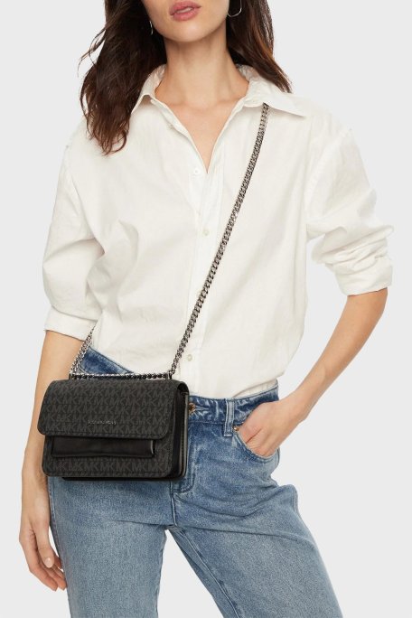 Michael Kors Logolu Ayarlanabilir Zincir Askılı 32R5SC7C1V001 Bayan Çanta 32R5SC7C1V 001 SİYAH - Michael Kors (1)