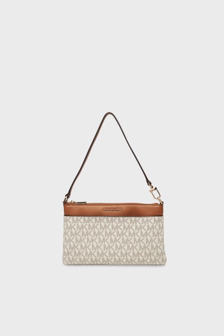 Michael Kors Logolu Çıkarılabilir Askılı Mini 32F5GJ6F6B149 Bayan Çanta 32F5GJ6F6B 149 EKRU - Michael Kors