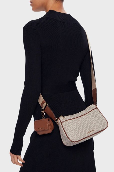 Michael Kors Logolu Çıkarılabilir Mini Cüzdanlı 32S3GJ6C8B149 Bayan Çanta 32S3GJ6C8B 149 EKRU - Michael Kors (1)