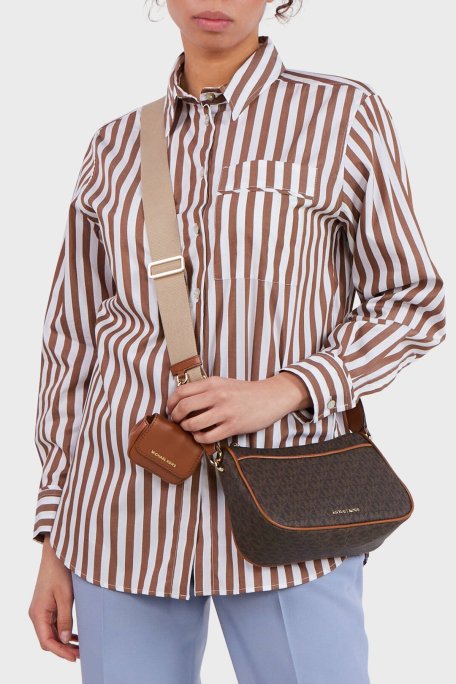 Michael Kors Logolu Çıkarılabilir Mini Cüzdanlı 32S3GJ6C8B252 Bayan Çanta 32S3GJ6C8B 252 KAHVE - Michael Kors (1)