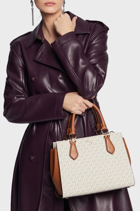 Michael Kors Logolu Çıkarılabilir Omuz Askılı Deri Bayan Çanta 30S2G6AS2B 149 KREM - Michael Kors (1)