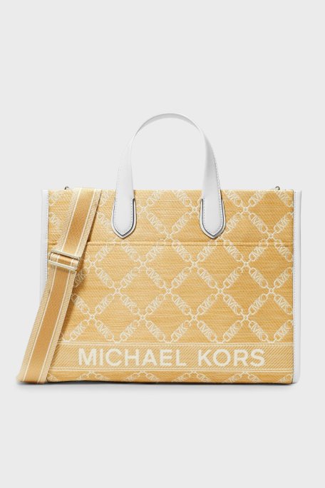 Michael Kors Logolu Çıkarılabilir Uzatma Askılı Tote 30S4S3GT3O884 Bayan Çanta 30S4S3GT3O 884 SARI - Michael Kors