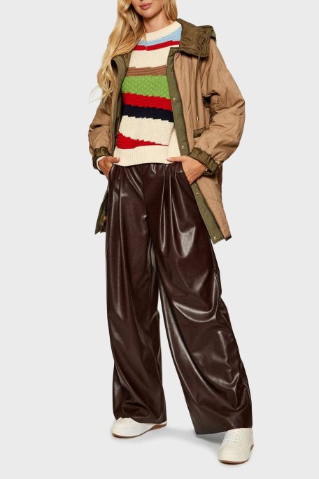 Michael Kors Logolu Deri Sneaker 43F5DTFS6L150 Bayan Ayakkabı 43F5DTFS6L 150 EKRU - Michael Kors (1)