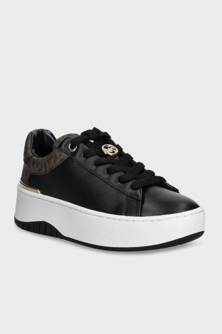 Michael Kors Logolu Deri Sneaker 43F5DTFS6L292 Kadın Ayakkabı 43F5DTFS6L 292 SİYAH - Michael Kors (1)