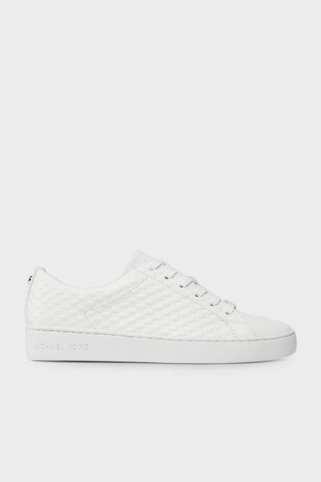 Michael Kors Logolu Deri Sneaker 43R4KTFS1L085 Bayan Ayakkabı 43R4KTFS1L 085 BEYAZ - Michael Kors