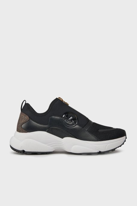 Michael Kors Logolu Fermuarlı Sneaker 43H3SMFSHD212 Kadın Ayakkabı 43H3SMFSHD 212 SİYAH-KAHVE - Michael Kors