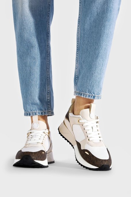 Michael Kors Logolu Hakiki Deri Sneaker Kadın Ayakkabı 43F1THFS1B 085 BEYAZ - Michael Kors (1)