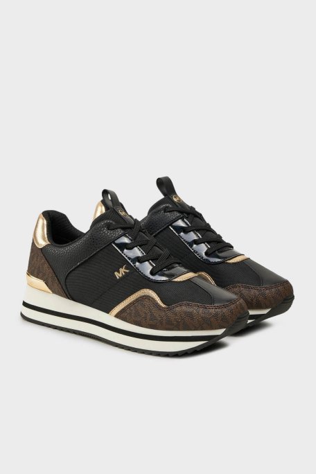 Michael Kors Logolu Kalın Tabanlı Sneaker 43R4RNFSCD007 Kadın Ayakkabı 43R4RNFSCD 007 SİYAH-KAHVE - Michael Kors (1)