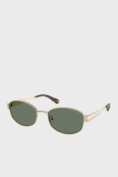 Michael Kors Logolu Oval Güneş 0MK116110143H56 Kadın Gözlük 0MK1161 10143H 56 Altın - Michael Kors