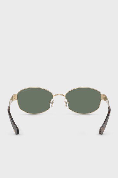 Michael Kors Logolu Oval Güneş 0MK116110143H56 Kadın Gözlük 0MK1161 10143H 56 Altın - Michael Kors (1)