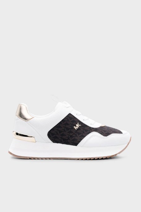Michael Kors Logolu Platform Sneaker 43R4RNFSAB200 Bayan Ayakkabı 43R4RNFSAB 200 KAHVE - Michael Kors