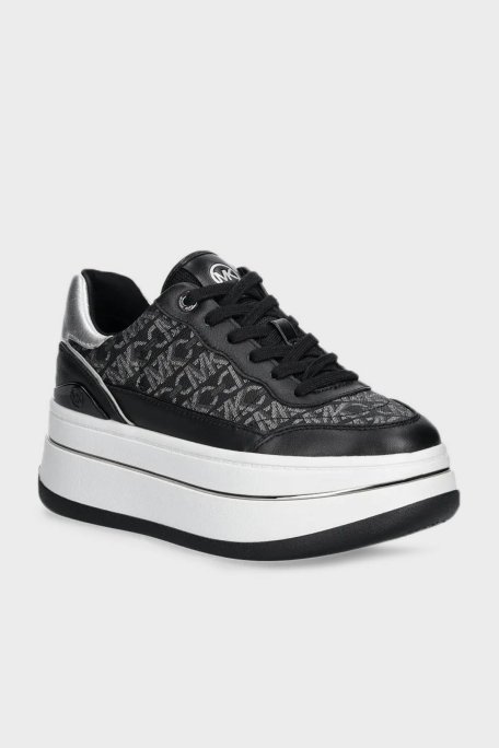 Michael Kors Logolu Platform Taban Sneaker 43F4HYFS2L023 Bayan Ayakkabı 43F4HYFS2L 023 SİYAH-GÜMÜŞ - Michael Kors (1)