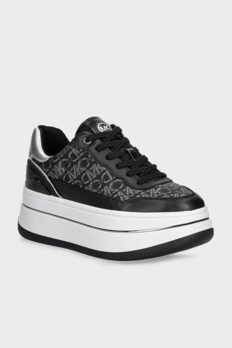 Michael Kors Logolu Platform Taban Sneaker 43F4HYFS2L023 Kadın Ayakkabı 43F4HYFS2L 023 SİYAH-GÜMÜŞ - Michael Kors (1)