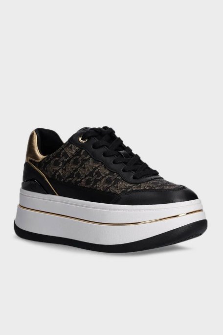Michael Kors Logolu Platform Taban Sneaker 43F4HYFS2L038 Bayan Ayakkabı 43F4HYFS2L 038 SİYAH-KAHVE - Michael Kors (1)