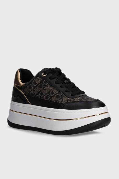 Michael Kors Logolu Platform Taban Sneaker 43F4HYFS2L038 Kadın Ayakkabı 43F4HYFS2L 038 SİYAH-KAHVE - Michael Kors (1)