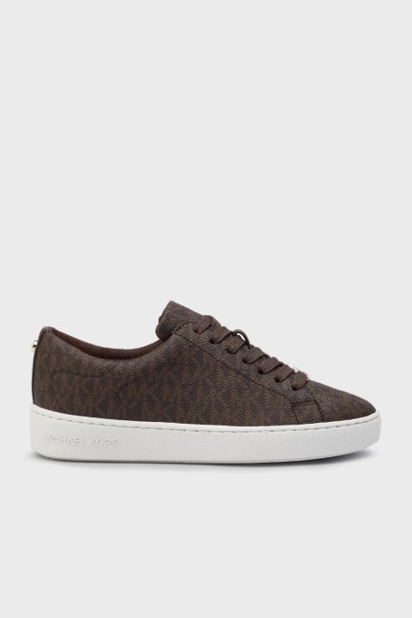 Michael Kors Logolu Sneaker 43R4KTFS1B200 Bayan Ayakkabı 43R4KTFS1B 200 KAHVE - Michael Kors