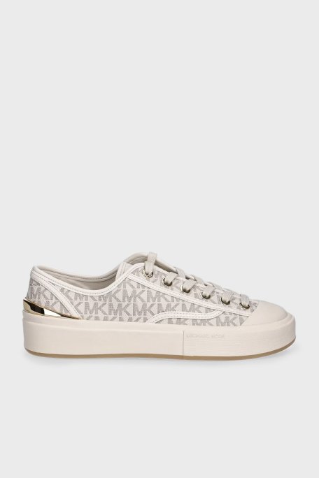 Michael Kors Logolu Sneaker 43S5JUFS1B150 Bayan Ayakkabı 43S5JUFS1B 150 EKRU - Michael Kors