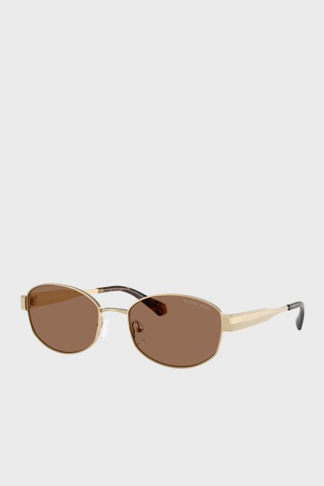 Michael Kors Oval Güneş 0MK116110147356 Kadın Gözlük 0MK1161 101473 56 Altın - Michael Kors