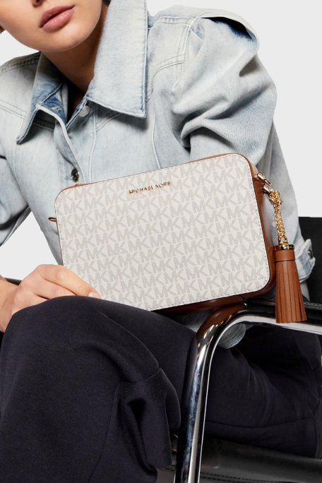 Michael Kors Zincirli Ayarlanabilir Omuz Askılı Jet Set Bayan Çanta 32F8GF5M2B 150 VANİLYA - Michael Kors (1)