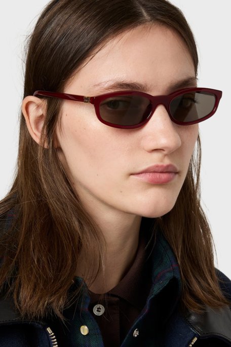 Mıu Mıu Asimetrik Güneş Kadın Gözlük 0MUA06S 21I80Q 54 BORDO - Miu Miu (1)