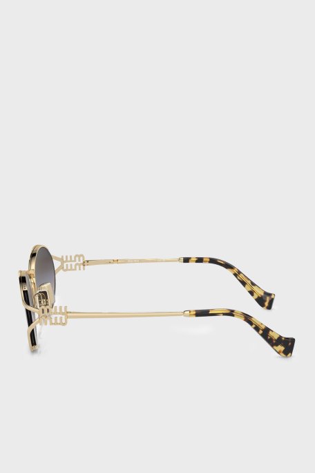 Miu Miu Logo Detaylı Bayan Gözlük 0MU52YS ZVN5D1 54 Altın - Miu Miu (1)