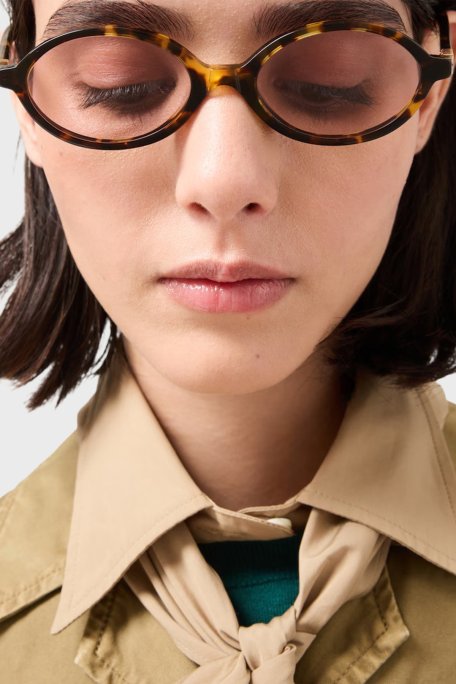 Miu Miu Logolu Güneş Bayan Gözlük 0MU 04ZS VAU50D 50 Kahve - Miu Miu (1)